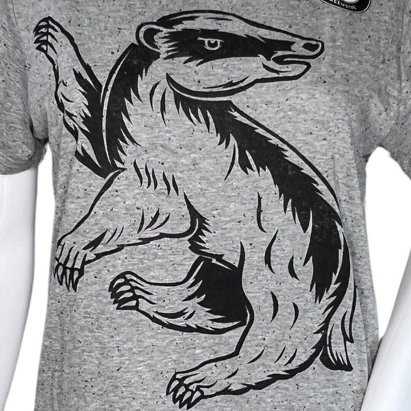 Harry Potter Shirt Womens XS Gray Black Speckled Graphic Tee Geek Movie Nerd - Picture 6 of 8